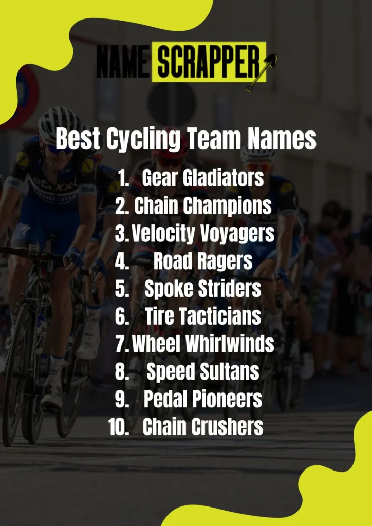 Best Cycling Team Names