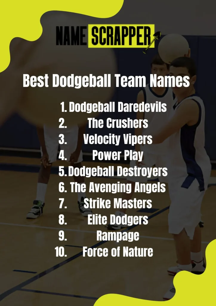 Best Dodgeball Team Names