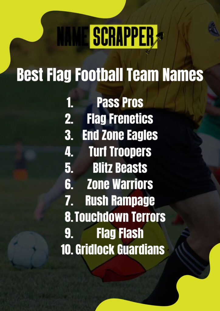 Best Flag Football Team Names