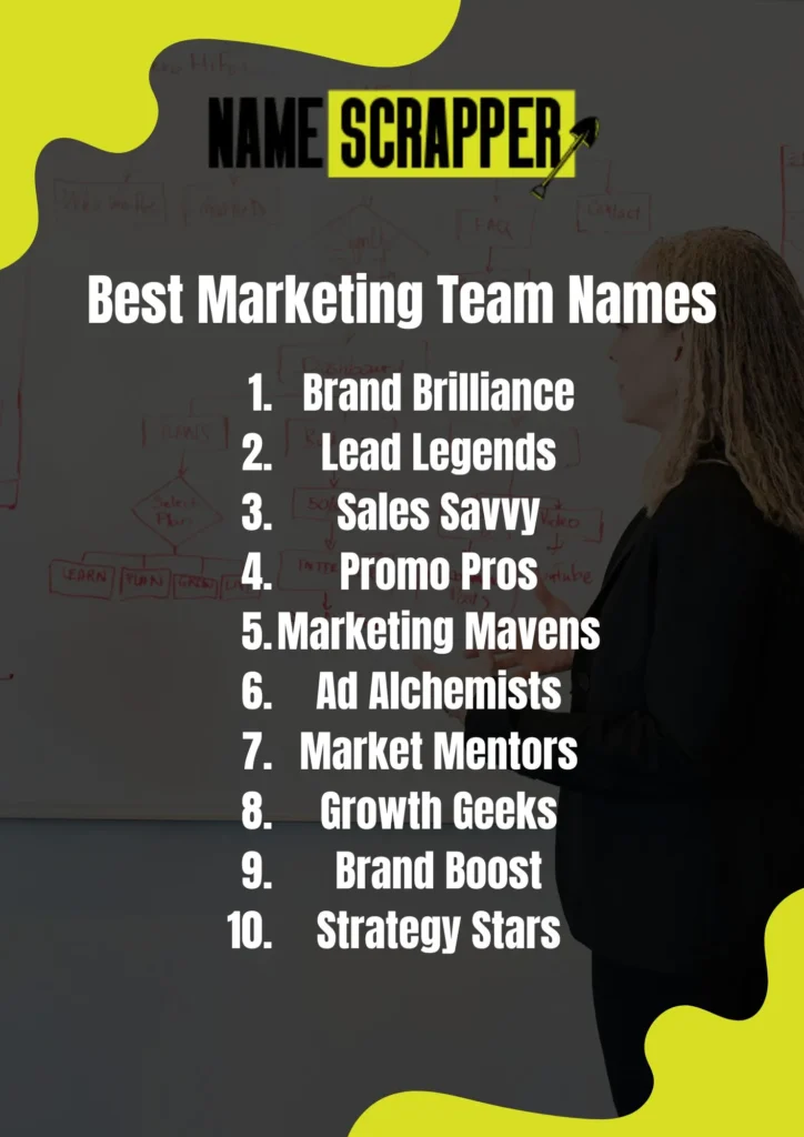 Best Marketing Team Names