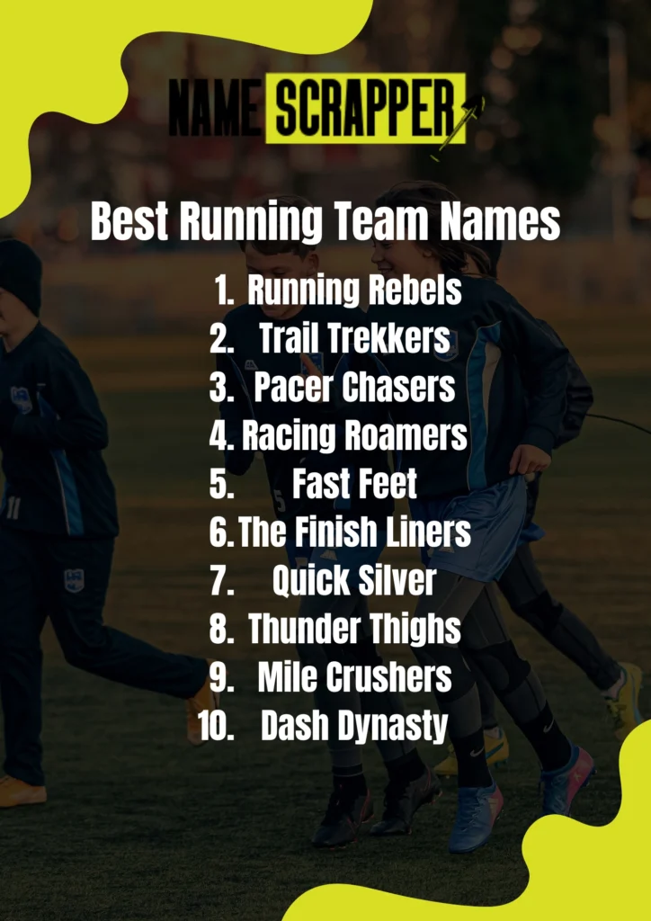 Best Running Team names
