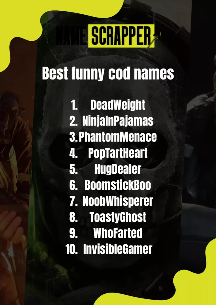 Best funny Cod names