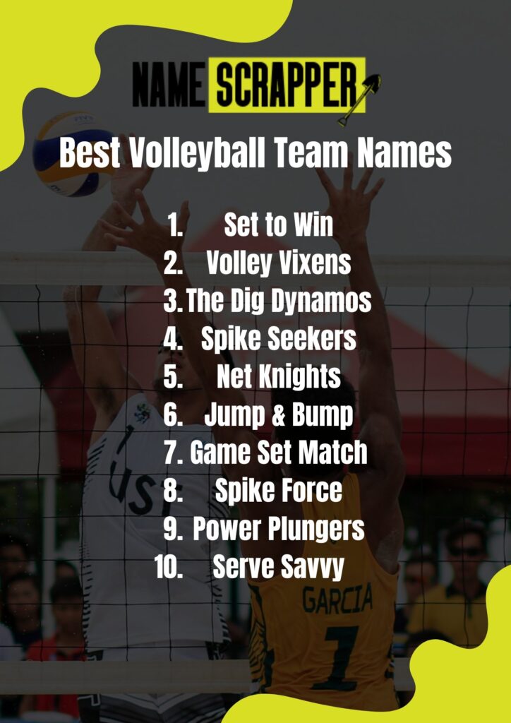Best volleyball team name