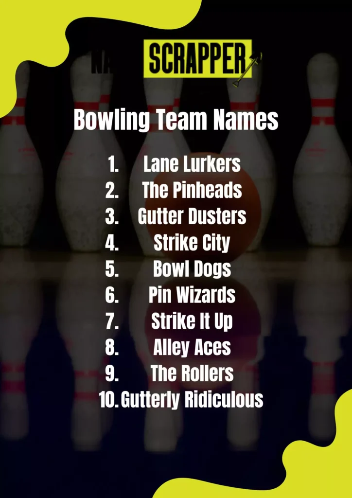 Bowling Team Names