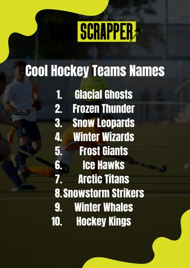 Cool Names For Hockey Teams