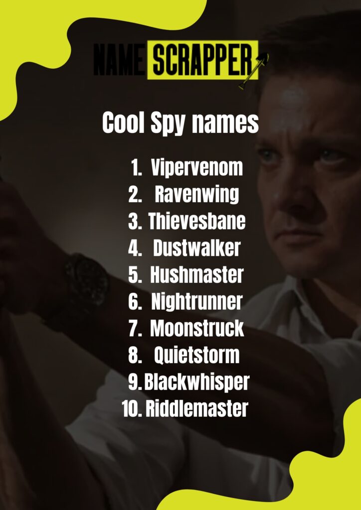 Cool Spy Name