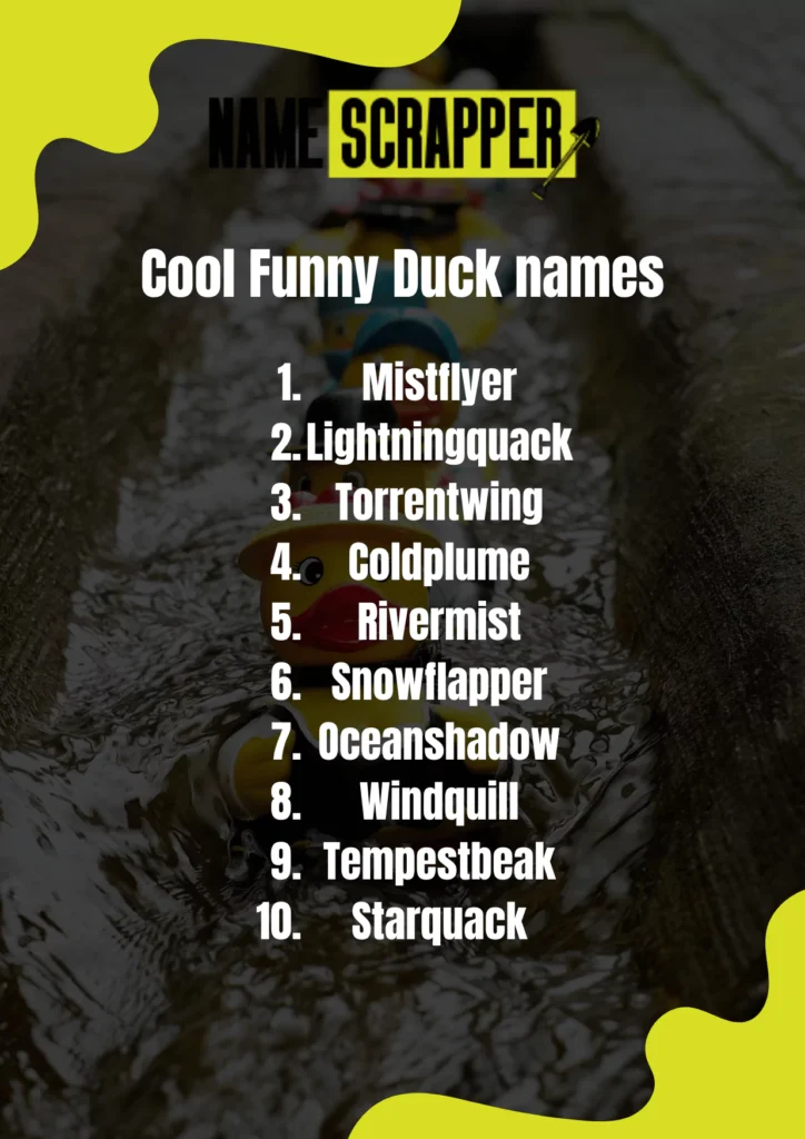 Cool funny duck names