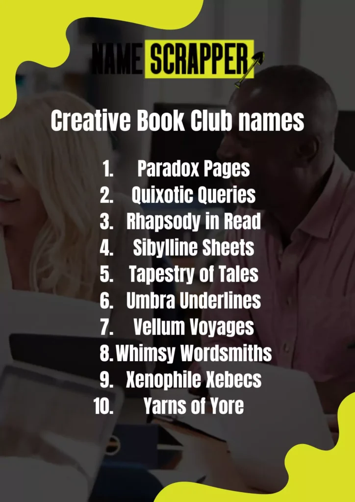 Creative Book Club names