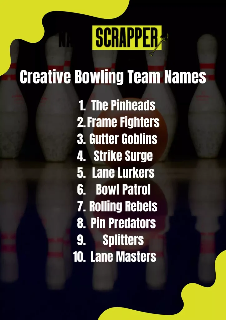 Creative Bowling Team Names