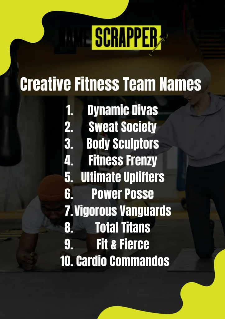 Creative Fitness Team Names