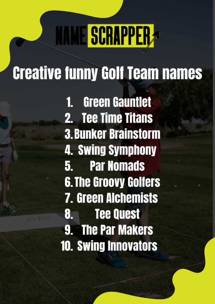 Creative Golf team name