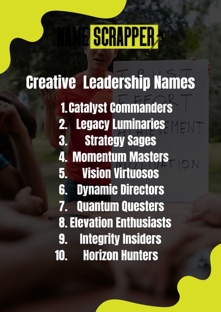Creative Leadership Names