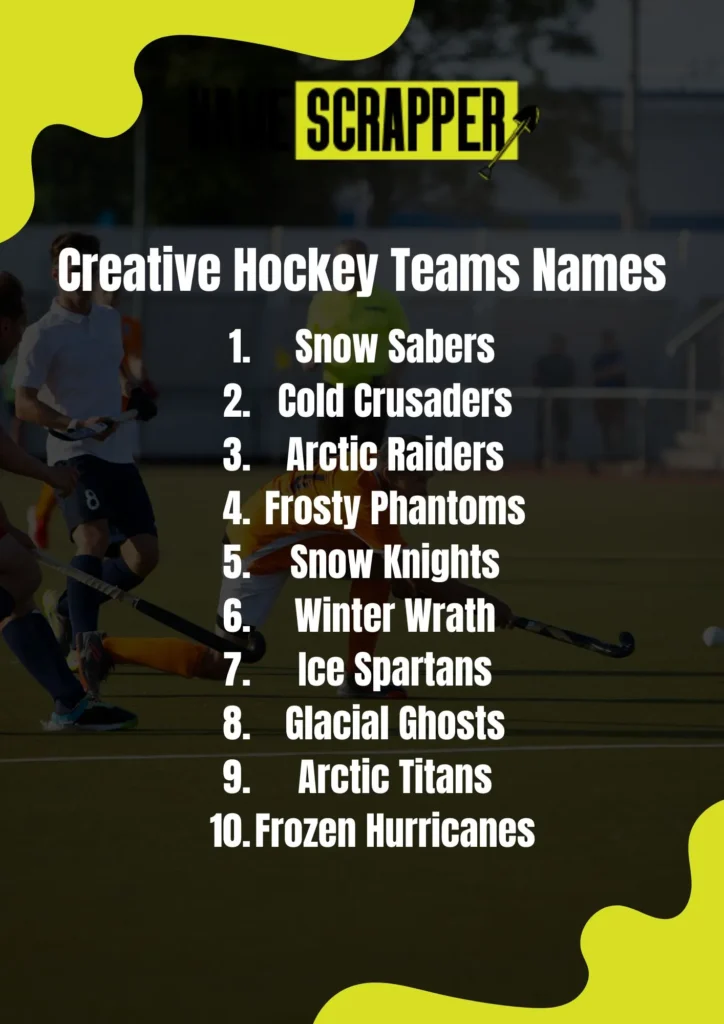 Creative Names For Hockey Teams