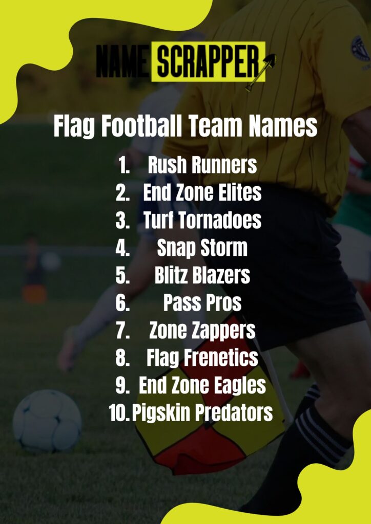 Flag Football Team Names
