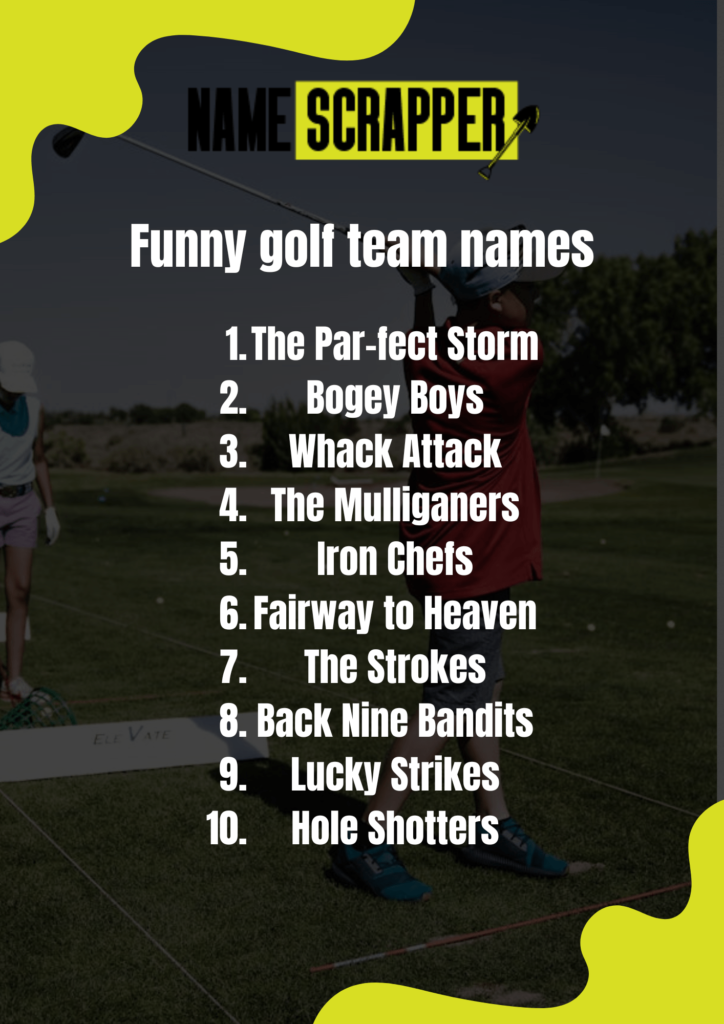Funny golf team name