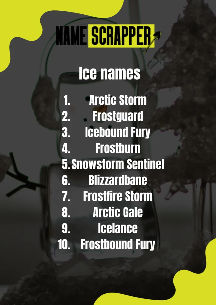 Ice names