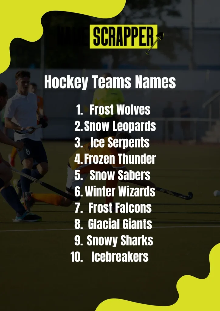 Names For Hockey Teams