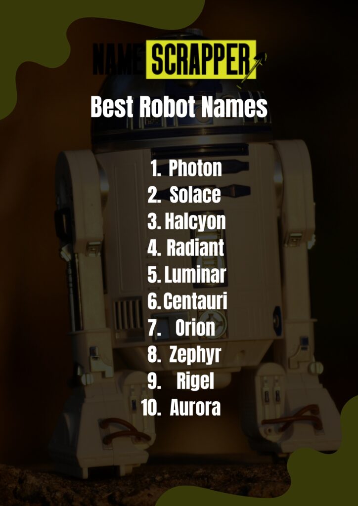 best robot names