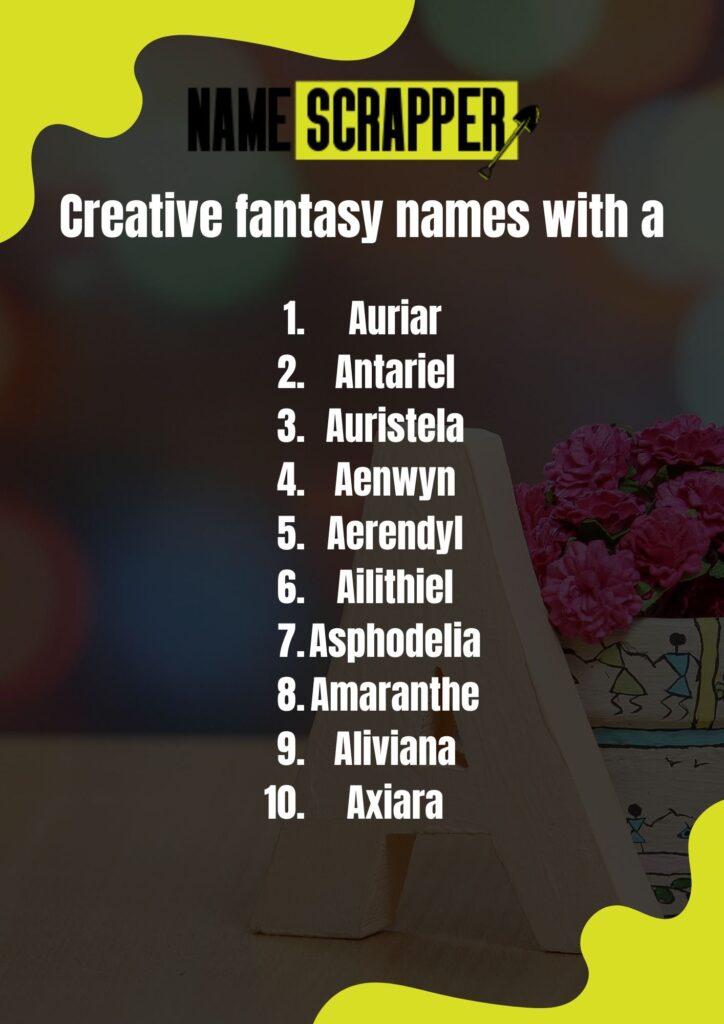 creative fantasy names with a
