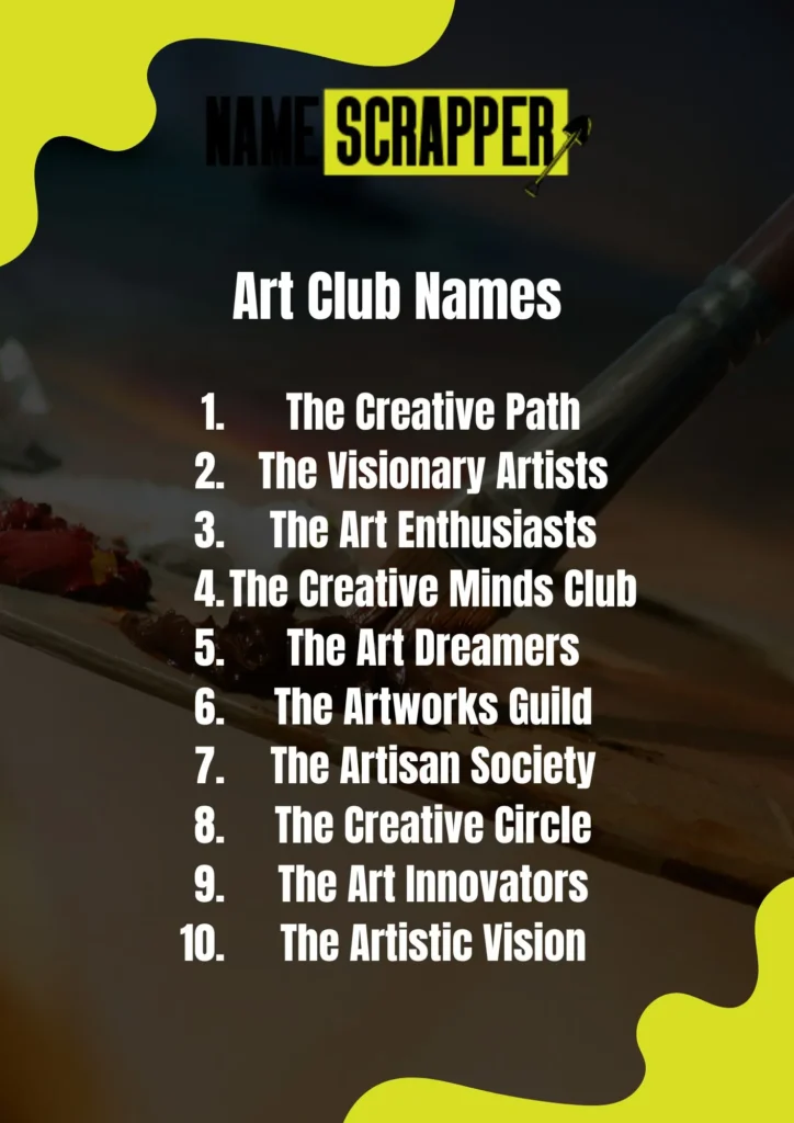 Art Club Names