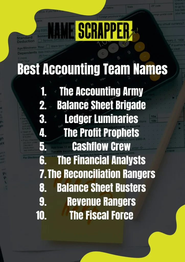 Best Accounting Team Names