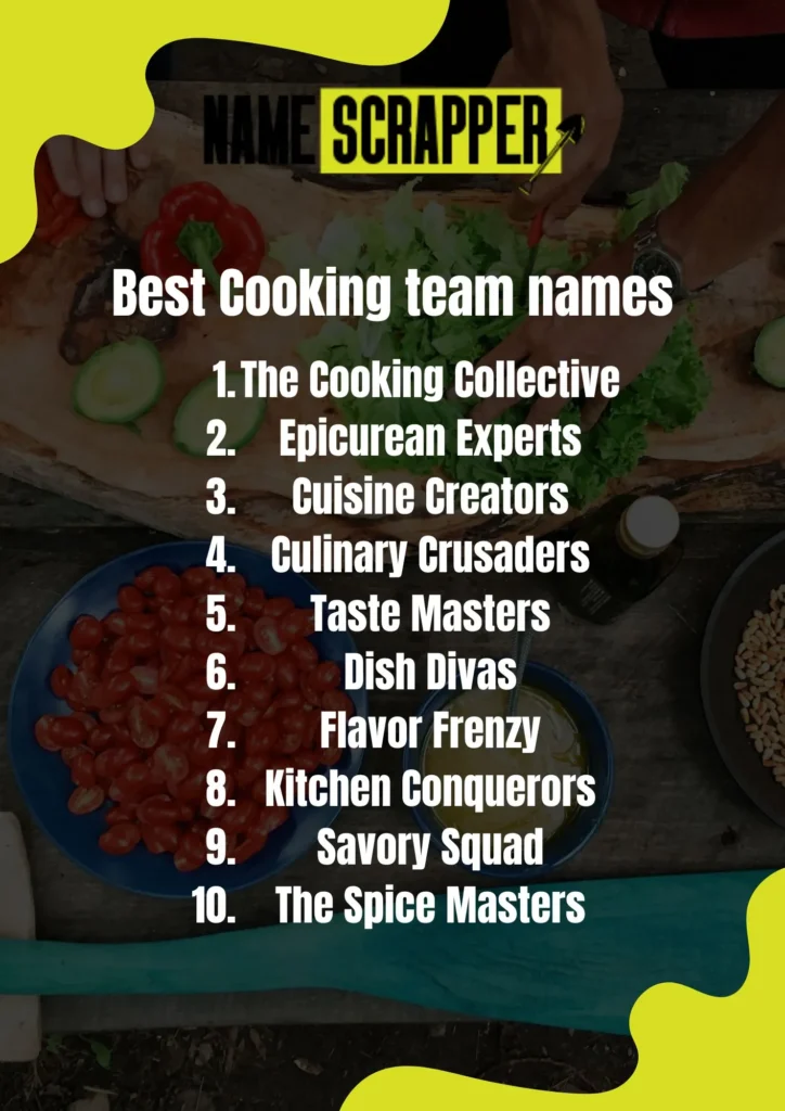 Best Cooking Team Names