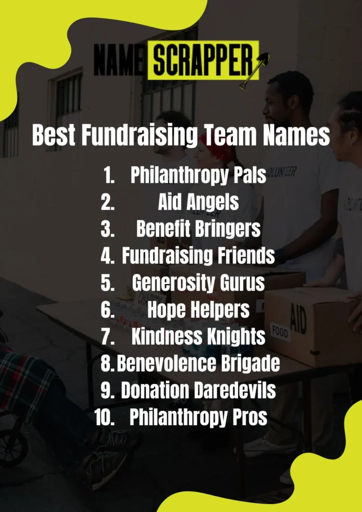 Best Fundraising Team Names