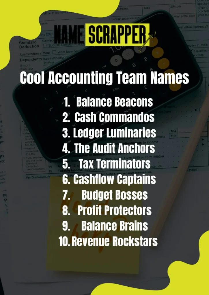 Cool Accounting Team Names
