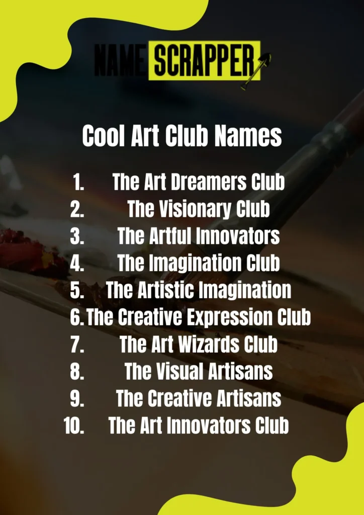Cool Art Club Names