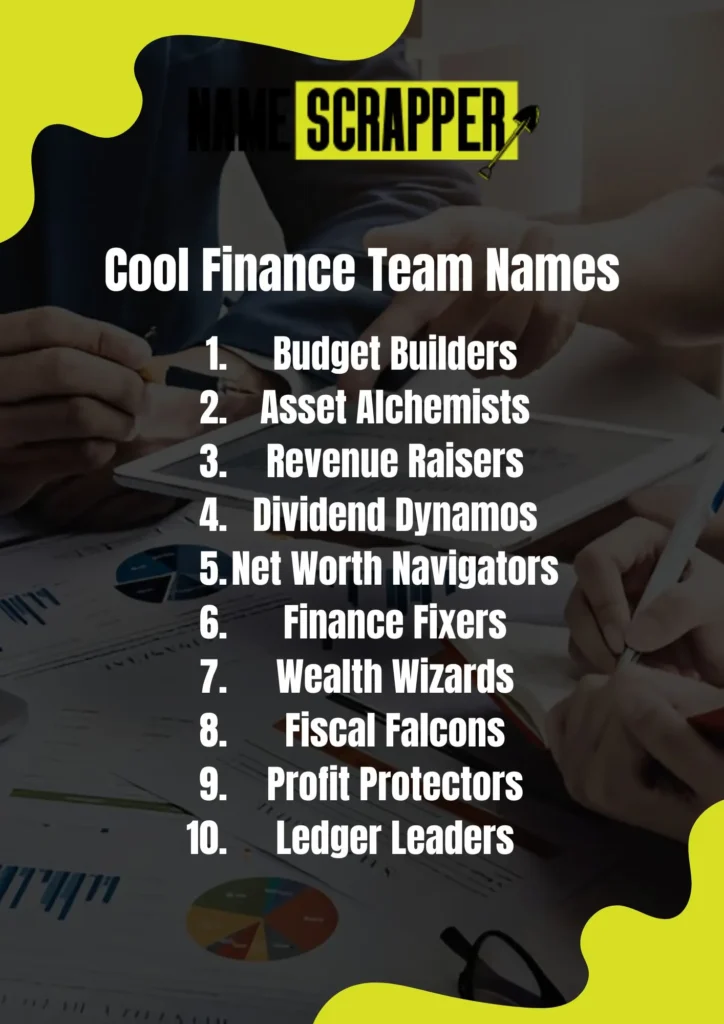 Cool Finance Team Names