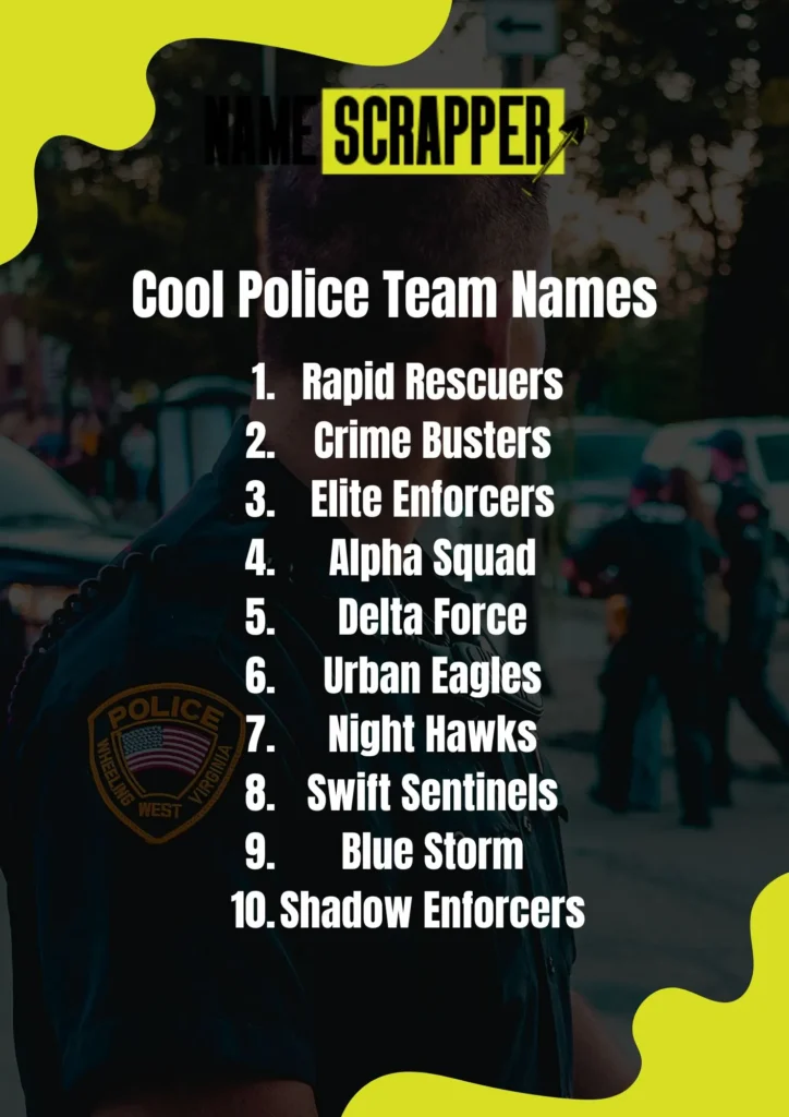Cool Police Team names