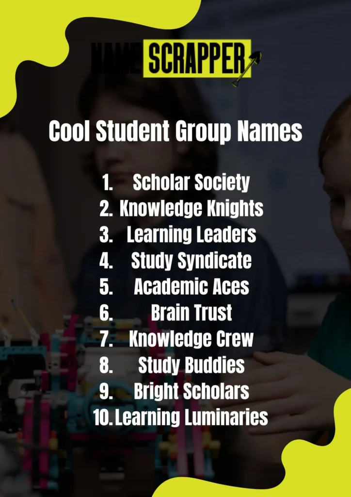 Cool Student Group Names
