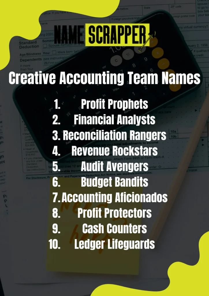Creative Accounting Team Names
