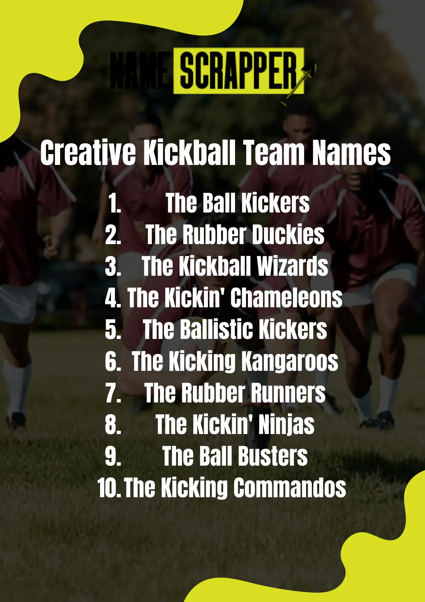 Creative Kickball Team Names