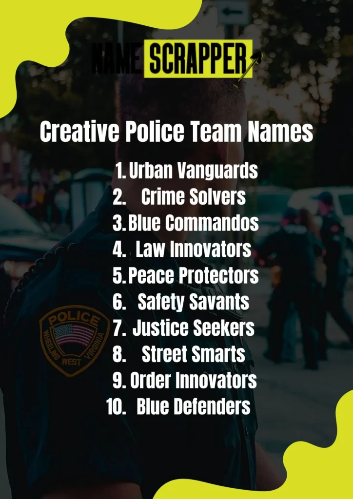 Creative Police team names