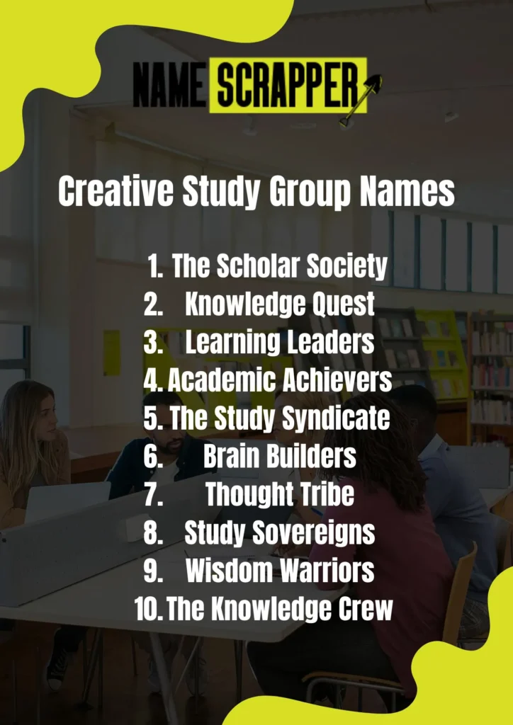 Creative Study Group Names