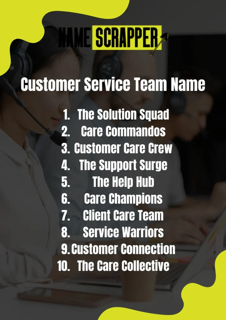 Customer Service Team Name