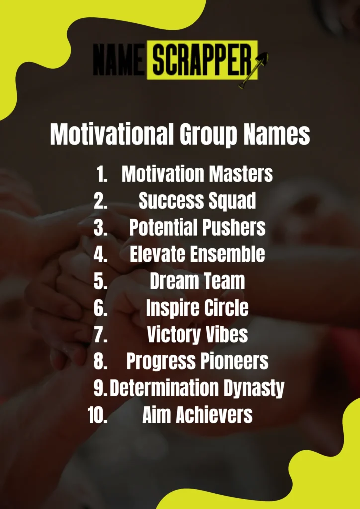 Motivational group names