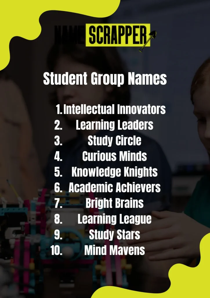 Student Group Names
