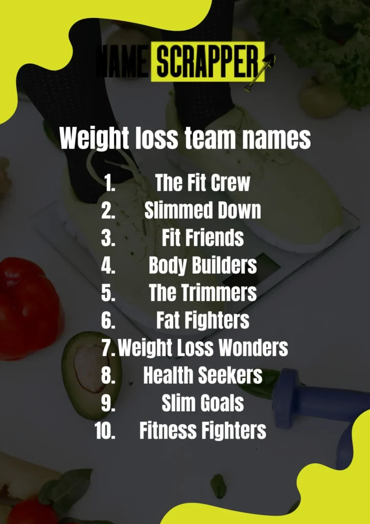 Weight loss team names