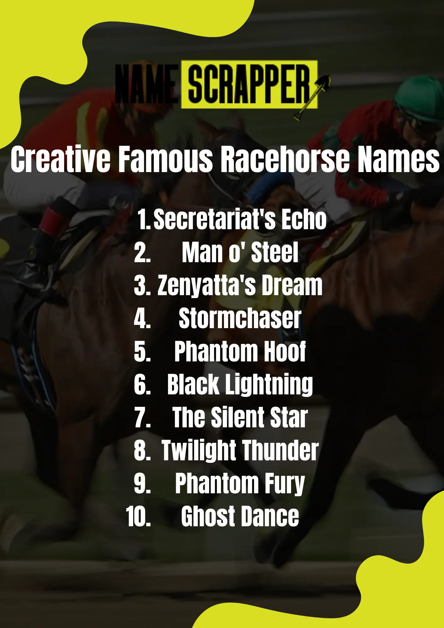 Creative Famous Racehorse Names